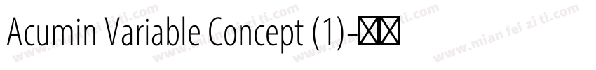 Acumin Variable Concept (1)字体转换